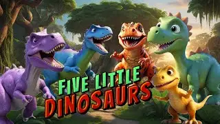 Five Little Dinosaurs🦕🎶Dance Party! | Learn Colors & Numbers | Nursery Rhymes & Kids Song