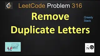 remove duplicate letters | leetcode 316 | smallest subsequence of distinct characters| leetcode 1081