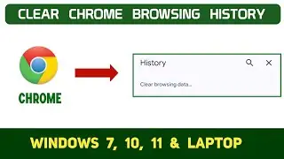 How to delete search history on chrome in PC or Laptop windows - Full Tutorial