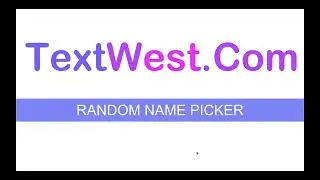 Random Name Picker | Free Text Tools Online Generator