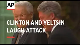 President Clinton and Boris Yeltsin laugh attack