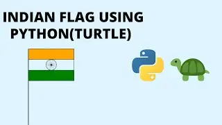 INDIAN FLAG USING PYTHON (TURTLE) #shorts