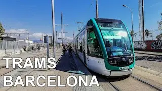 🇪🇸 Trams in Barcelona - Tramvia de Barcelona (2021) (4K)