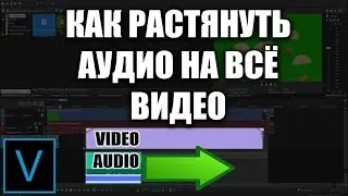 Как короткое аудио растянуть на всё видео Vegas Pro