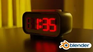 How To Make A Digital Alarm Clock In Blender / Beginner Tutorial