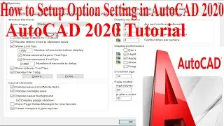 How to Setup Option Setting  in AutoCAD 2020 || AutoCAD Tutorial || AutoCAD MAGIC