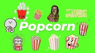 Animated Popcorn GIF Green Screen Pack (Free Download)