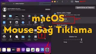 MacOS Fare Sağ Tıklama Açma ve Mouse İmleç Hızı Ayarlama Pil Düzeyi Görüntüleme