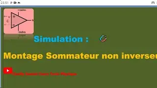 Simulation Montage Sommateur non inverseur (Proteus)