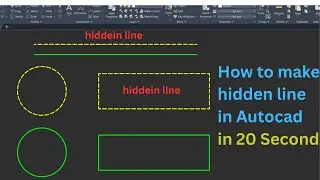 How to make hidden lines in autocad 2024 | hidden lines in atuocad