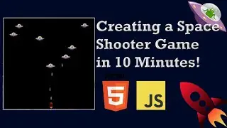 How to Create a Space shooter game using HTML and JavaScript in 10 Minutes!