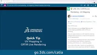 UV Mapping - Quick Tips CATIA on CATIA Live Rendering