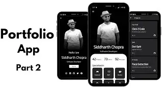 Cool portfolio app in flutter  part 2| In Hindi | UI UX