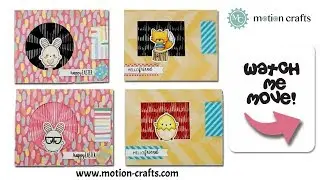 How to make an Animated Card | Animation Background Stamps and Die Cut | Motion Crafts | Part 1