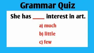 English Quantifiers Quiz: much, many, little, few, some| Grammar Test | Learn English