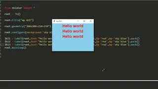 Say hello with label //  adding text to main window // Tkinter tutorial in hindi // Dynamic coding