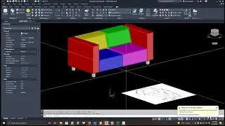 AutoCAD 3D tutorial : How to draw a sofa