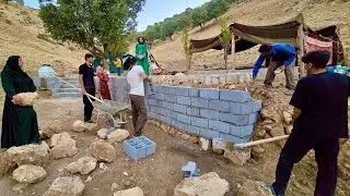 🧁⛺"Amir and Family Build a Beautiful Platform on Their Farm + Mahin's Delicious Cupcakes!"🌾