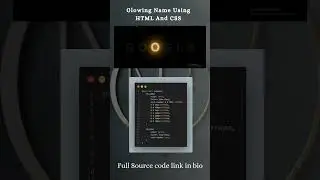 glowing name using HTML and CSS 