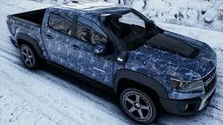 Chevy Colorado Rwraps™ Folded Jean Blue Abstract Vinyl Wrap