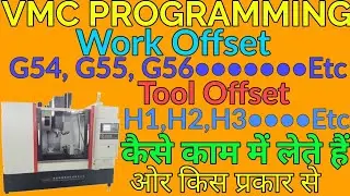 VMC PROGRAMMING. VMC Programming Work Offset G54 G55 G56 etc Working. Tool Offset Working H1 H2 H3 .