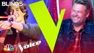 Brayden Lapes Charming Country Twist on Niall Horans This Town | The Voice Blind Auditions 2022