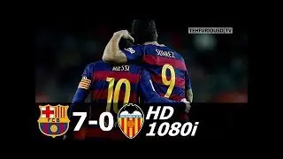 FC Barcelona vs Valencia 7-0 with Spanish Commentary HD 1080i