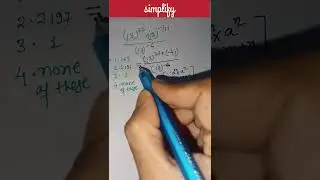 |Easy simplification process|Indices problem #shorts #maths #indices