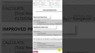 DAX Optimization - avoid FILTER Function Where ever possible