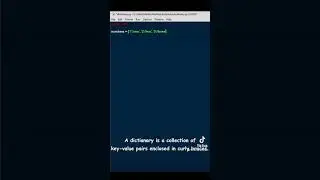 Python Basics! Dictionary  #python    #programming    #tutorial    #dictionary