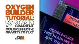 Oxygen Builder Tutorial Adding Gradient Color Effect And Opacity To Text