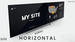 Create A Horizontal Website using HTML CSS (UNDER 5 MINS!)