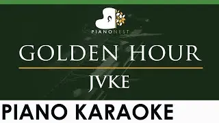 JVKE - golden hour - LOWER Key (Piano Karaoke Instrumental)