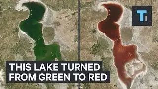 This lake turned from green to red