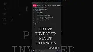 How to print inverted right triangle 