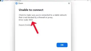 ZOOM - Unable To Connect - Error Code 5003 - Check To Make Sure Youre Connected To a Stable Network