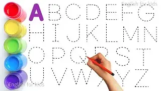 Alphabet, ABC song, ABCD, A to Z, Kids rhymes, collection for writing along dotted lines for toddler