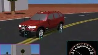 Autonomous vehicle simulation in Webots