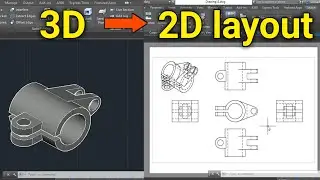 Creating 2D layout from 3D Autocad drawing | AutoCAD tutorial ⏩