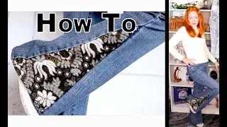 DIY - HOW TO MAKE FLARED JEANS QUICK AND EASY