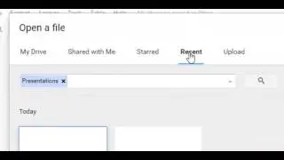 How to open recent files in Google slides and docs