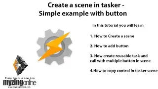 Create a scene in tasker - Simple example with button