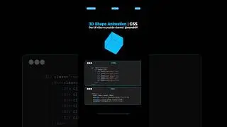 3D Shape Animation / Cube | CSS HTML | mzcode01🔥 #css #coding #shorts #webdesign #cssshorts #html