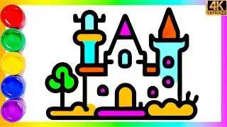 Рисунок замка для детей, Как нарисовать простой замок, Легкие рисунки