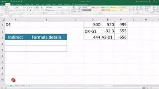 INDIRECT formula in Microsoft excel || Part 01 || Convert a text value into a cell reference.