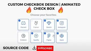 Custom Checkbox Design | Source Code | How To Make Custom Checkbox Design Using HTML & CSS 🔥😍