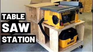 Table Saw Station On Wheels! ($70 SHOP CART BUILD)