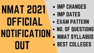 NMAT 2021 official notification | Imp dates, Exam pattern, Important topics, Best colleges, Cutoffs