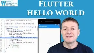 Flutter Hello World development tutorial