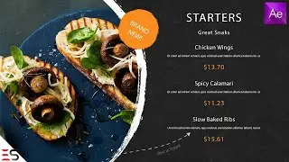 Free - Restaurant Menu Promo | Free Download After Effects Template